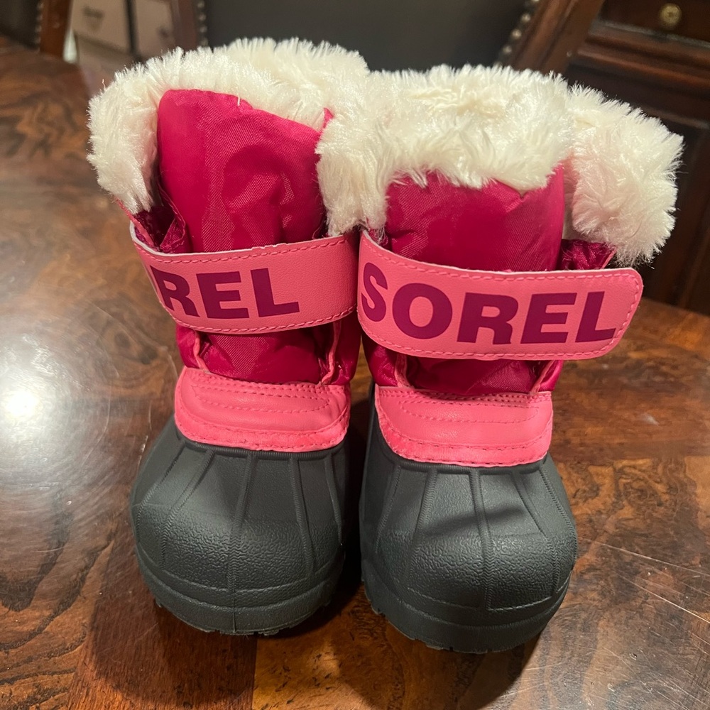 Sorel Fuchsia and Black Kids' Boots